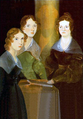 Бранвел Бронте, Слика на трите сестри Бронте, лево кон десно Ана, Емили и Шарлот Бронте. Бранвел се избришал себеси од сликата со неговите три сестри.