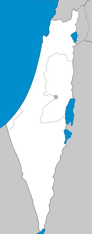 قاقون على خريطة فلسطين