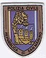 Distintivo della divisa della polizia civile