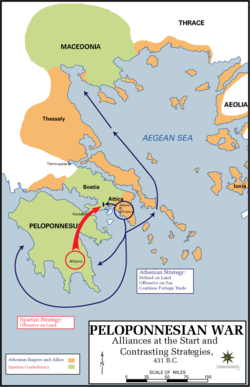 Peloponnesian war alliances 431 BC.png