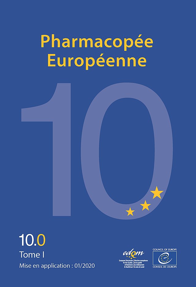 Couverture de la Pharmacopée Européenne, 10e édition