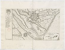 Mappa di Guastalla del 1689 con le sue fortificazioni. Vincenzo Maria Coronelli