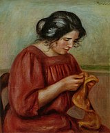 P.-A. Renoir, Gabrielle zašívá (1908)