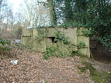 Pillbox type FW3/26, prefabricated construction. Pillbox at Curzon Bridges (South).JPG