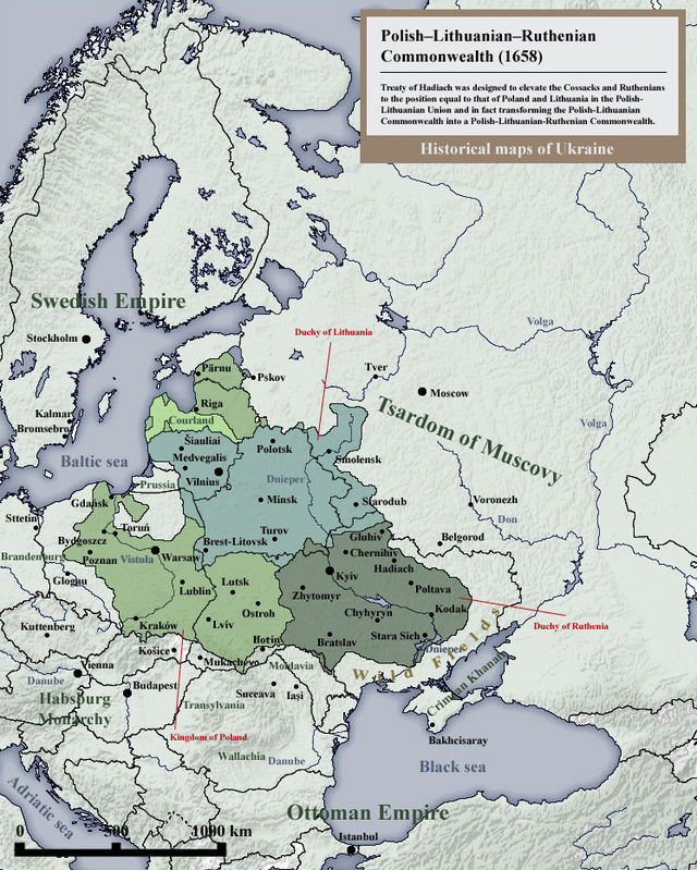 Mapa Rzeczypospolitej Trojga Narodów
