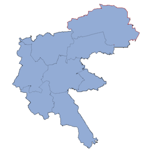 Contea di Racibórz sulla mappa