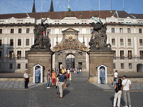 "Prague_Castle_Entrance.jpg" by User:Diligent