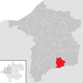Poloha obce Pramet v okrese Ried im Innkreis (klikacia mapa)
