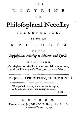 <i>The Doctrine of Philosophical Necessity Illustrated</i> 1777 book by Joseph Priestley