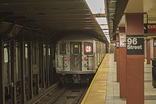 Southbound R62 3 train leaving the station R62 1540 on the 3.jpg