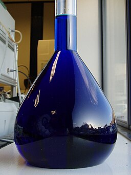 Reflections in a flask of Methylene Blue