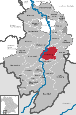 Läget för Rettenberg i Landkreis Oberallgäu