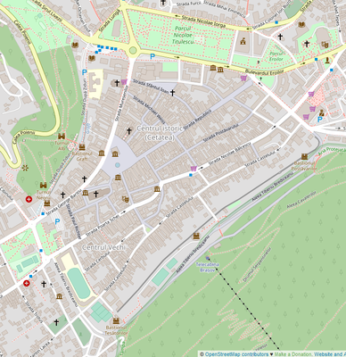 Harta de localizare România Brașov Centru istoric
