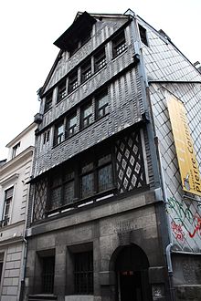 Façade de la maison natale de Pierre Corneille, devenue aujourd'hui musée Pierre Corneille à Rouen.