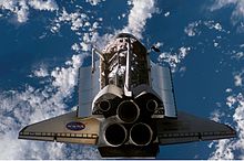 Atlantis with the truss segment in its payload bay STS117 Atlantis approaches ISS2.jpg