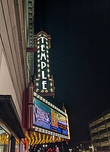 Detail of the marquee Saginaw Temple Theatre Marquee Detail.jpg