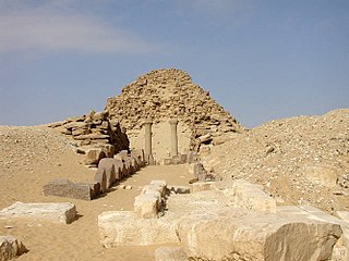 Pyramid of Sahure Pyramid complex of the second pharaoh of the Fifth Dynasty of Egypt, inaugural pyramid at Abusir