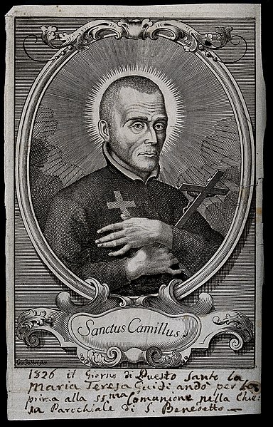 File:Saint Camillus de Lellis. Engraving by G. Fabbri. Wellcome V0031765.jpg