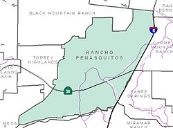 Rancho Peñasquitos және көршілес шекаралар