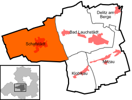 Schafstädt - Carte