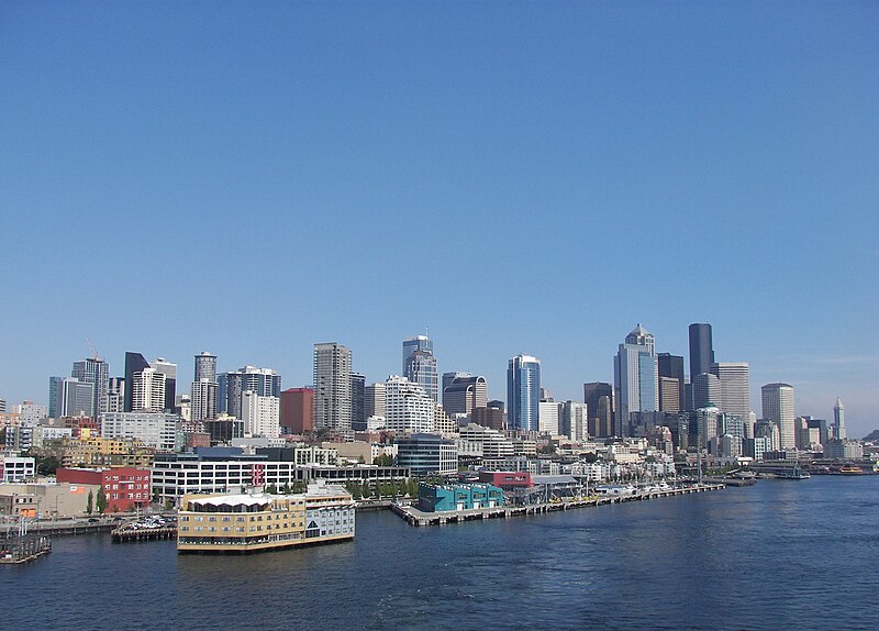 File:Seattle downtown from Elliott Bay.jpg