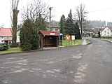 Čeština: Autobusová zastávka v Sedlečku. Okres Karlovy Vary, Česká republika.