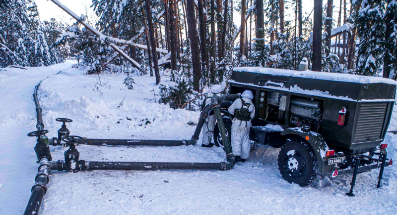 File:Servicemen of the pipeline troops of the Western Military District during a tactical exercise.png