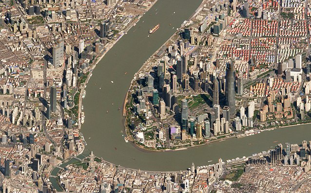 Pudong aerial view.