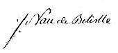 signature de Pierre Nau de Belle-Isle