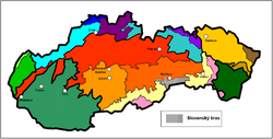 הקרסט הסלובקי בדרום-מזרח סלובקיה (פסים שחורים ולבנים)
