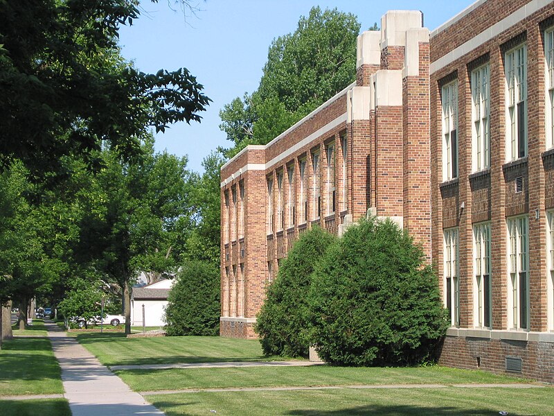 File:South Junior High School west wall.jpg