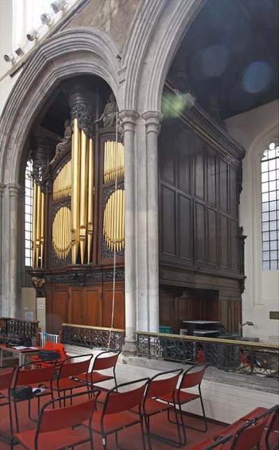 The organ in St Andrew Undershaft