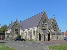 St Catherine's Roman Catholic church was founded in Littlehampton in the 1860s. St Catherine's RC Church, Littlehampton (NHLE Code 1027807).JPG