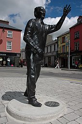 Statue of John B. Keane in Listowel, County Kerry.