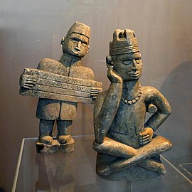 Ntadi (Mintadi) funerary statues, Mboma culture, northern Angola (left) and central Congo (right), late 19th century