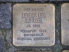 Stolperstein Leybus Leo Sznizer, 1, Taunusstraße 44, Offenbach.jpg