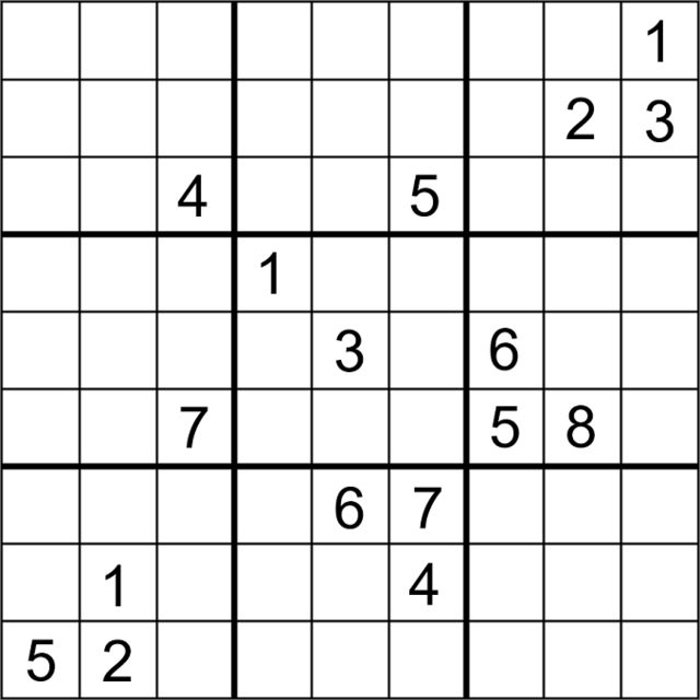 A sudoku puzzle with a layout in the form of the numerals making 2020. Easy  puzzle, fully soluble using cross-hatching Stock Photo - Alamy