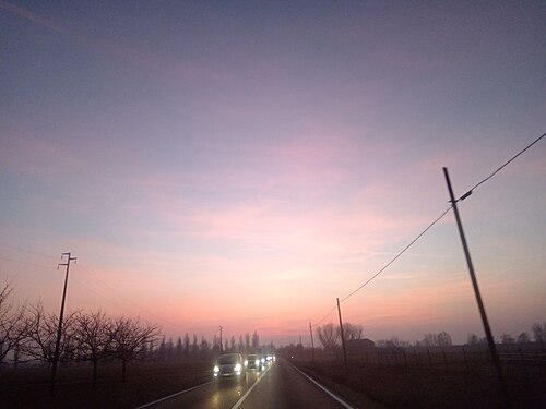 Sunsets in Via Giordano Bruno