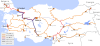 Turkish rail network map