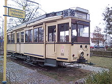 Wagen der ehemaligen Straßenbahnlinie 96