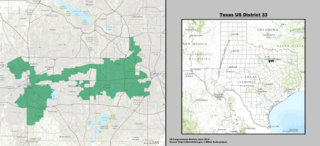 Texass 33rd congressional district U.S. House district for Texas