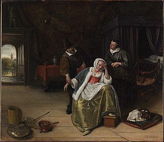 <i>The Lovesick Maiden</i> Painting by Jan Steen