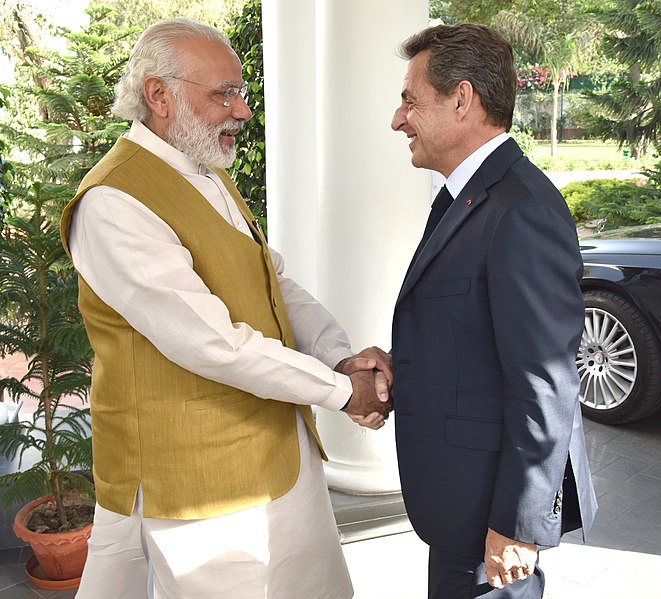 File:The former President of France, Mr. Nicolas Sarkozy calls on the Prime Minister, Shri Narendra Modi, in New Delhi on April 13, 2016.jpg