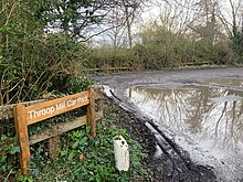 The car park where Restivo was found in possession of a knife, balaclava and other items Throop Mill Car Park, Throop, Dorset.jpg