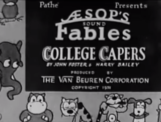<i>College Capers</i> 1931 animated film