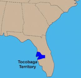 Mappa del territorio indiano di Tocobaga