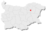 Karte von Bulgarien, Position von Targowischte hervorgehoben