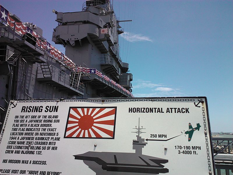 File:USS Lexington Impact site..jpg