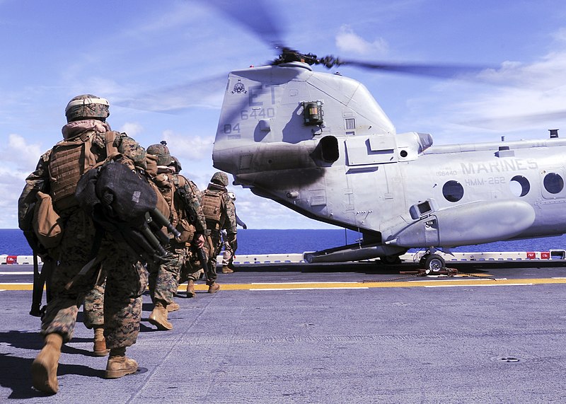 File:US Navy 100919-N-9950J-386 Marines assigned to the 31st Marine Expeditionary Unit (31st MEU) board a CH-46E Sea Knight helicopter aboard the forwar.jpg