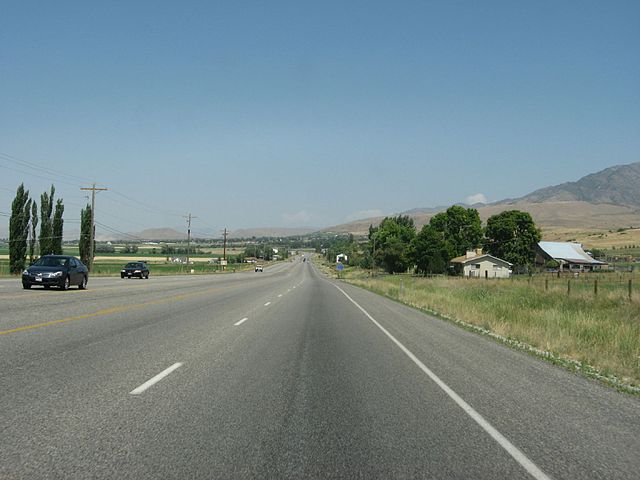 Looking north on US-91 toward Richmond, Utah, August 2007